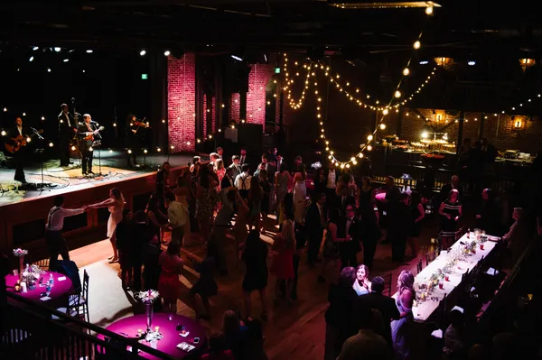 Wedding reception with Act of Congress on stage